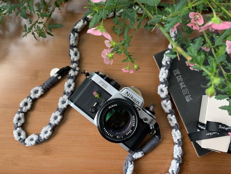 Macrame Camera / Mobile Strap (Flower) - Lanyards & Straps - Eco-Friendly Materials 