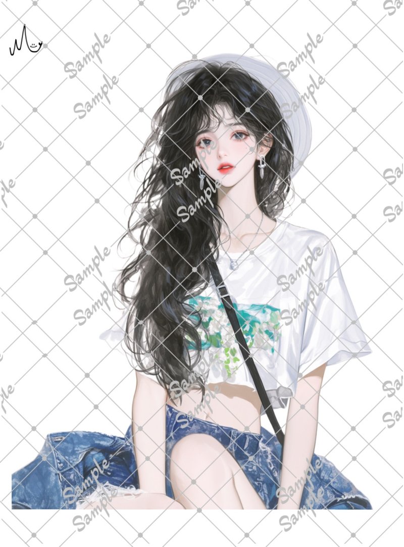 オリジナル人物ステッカー - 貼紙 - 紙 