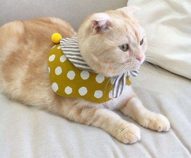 チャズ手作り 日本のツーピースペットスカーフ ペットよだれかけ 首輪 猫 犬 ショップ Handmadebychas 首輪 リード Pinkoi