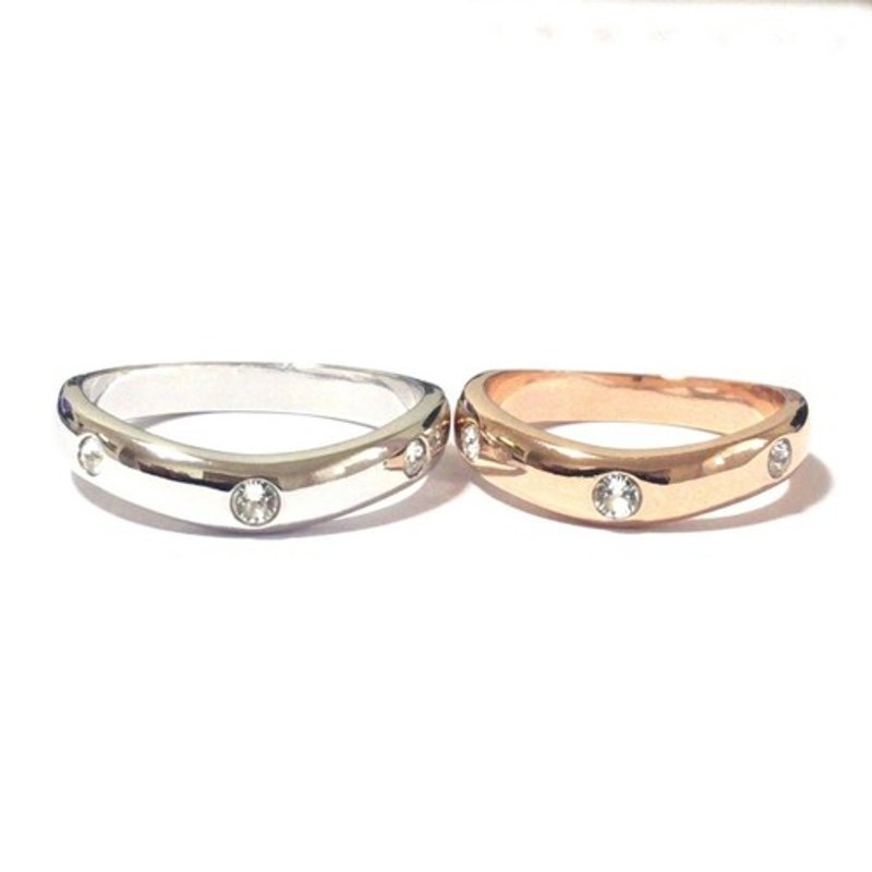 Wave pair ring (ピンキーリングも可) - 戒指 - 其他金屬 金色