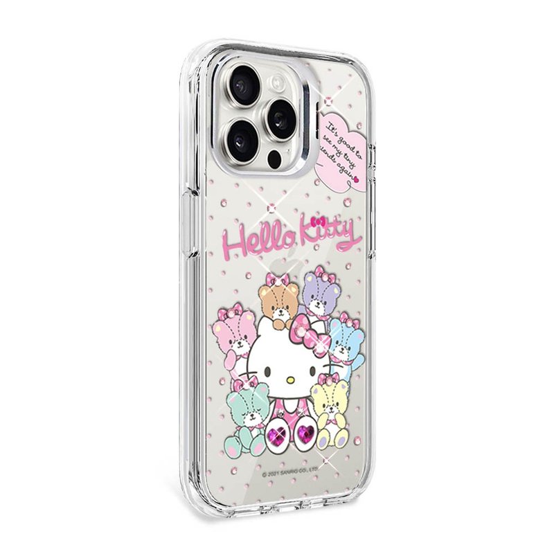 Sanrio iPhone full range of shockproof dual-material invisible stand color diamond phone cases-Katie Fun Club - เคส/ซองมือถือ - วัสดุอื่นๆ หลากหลายสี