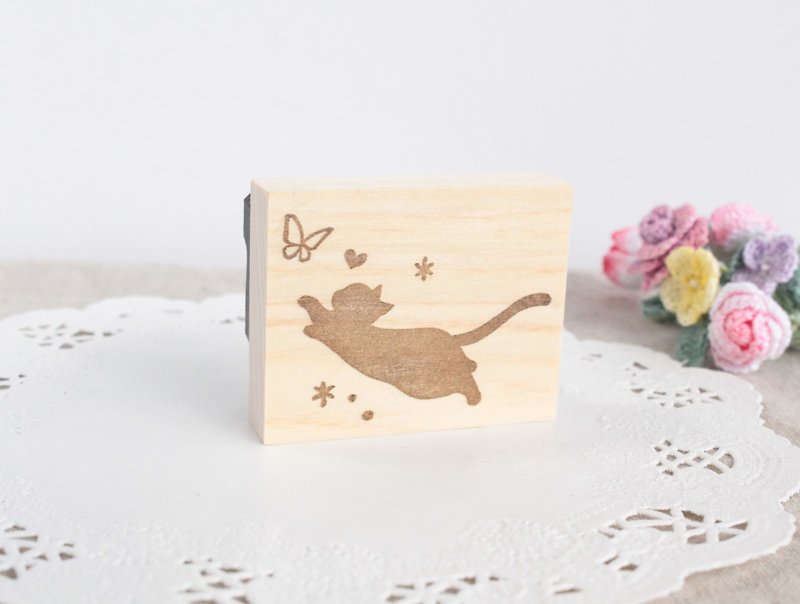 I love cats and butterflies Stamp eraser stamps - ตราปั๊ม/สแตมป์/หมึก - ยาง สีใส