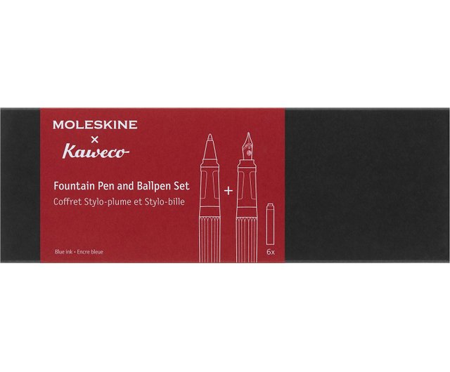 MOLESKINE x Kaweco Joint Fountain Pen Ballpoint Pen Set Red (Free 6 Into  Card Water + Iron Box) - Shop moleskine-tw Fountain Pens - Pinkoi