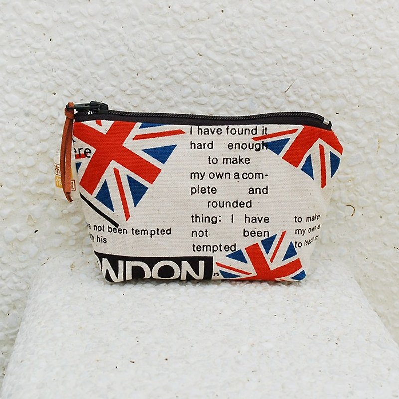 Flag British style small storage bag - Coin Purses - Cotton & Hemp Red