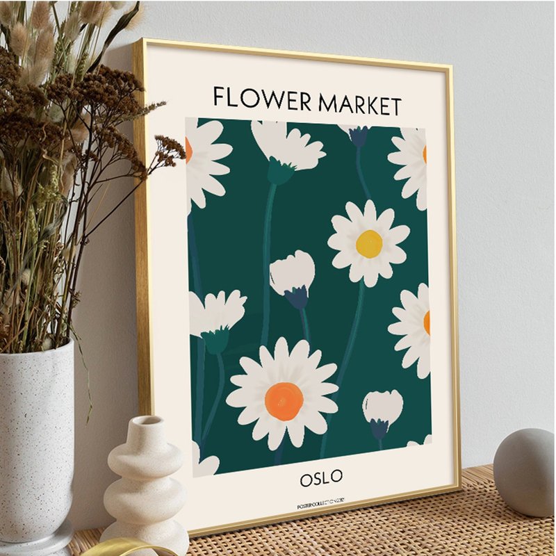 [Spring] series of illustrations ins style aluminum alloy frame environmental protection decorative painting hand-framed flower theme - โปสเตอร์ - อลูมิเนียมอัลลอยด์ หลากหลายสี