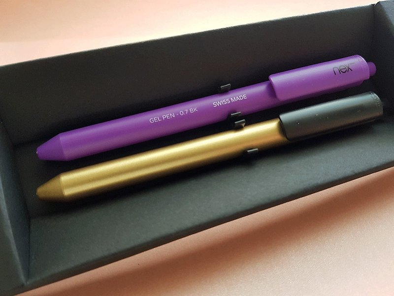 PREMEC | 瑞士筆 紫金對筆組 來自瑞士的獨特禮物~ - 其他書寫用具 - 塑膠 金色