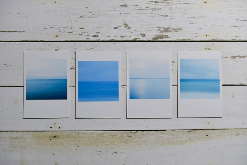 Sea handmade postcard - [light trace] group - การ์ด/โปสการ์ด - กระดาษ ขาว