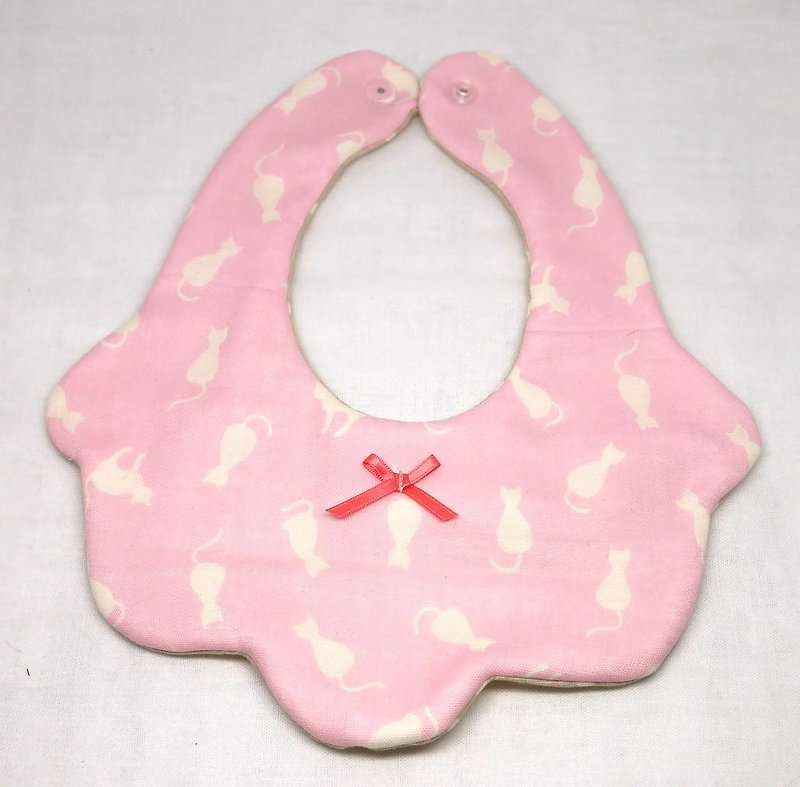 Handmade baby bib - 圍兜/口水巾 - 紙 粉紅色