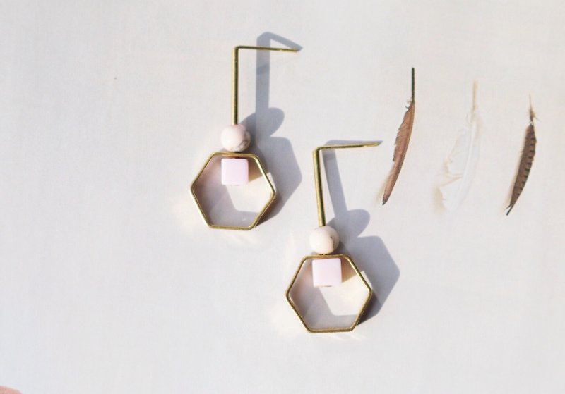 Shell earrings 1144-swan - Earrings & Clip-ons - Shell Pink