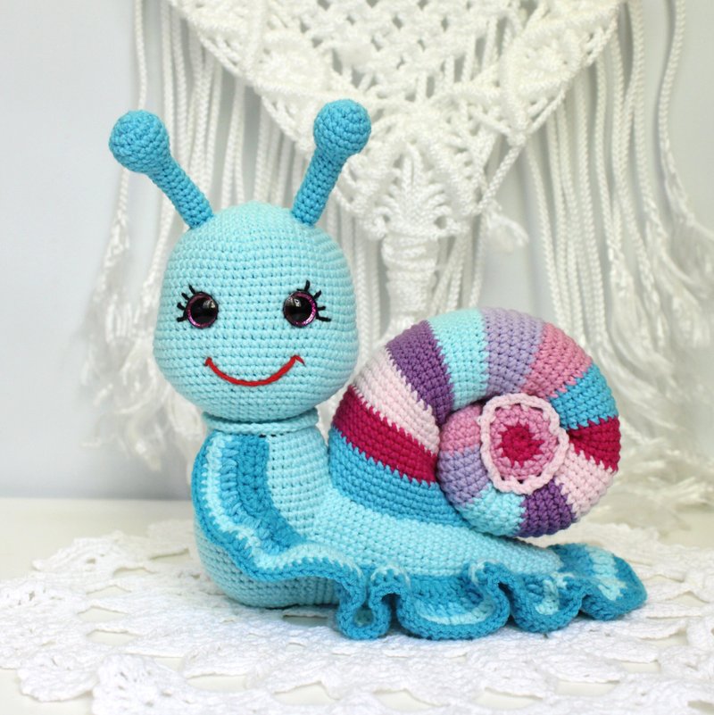 Snail crochet pattern PDF in English Cute snail amigurumi - 手工藝教學/工具書 - 其他材質 