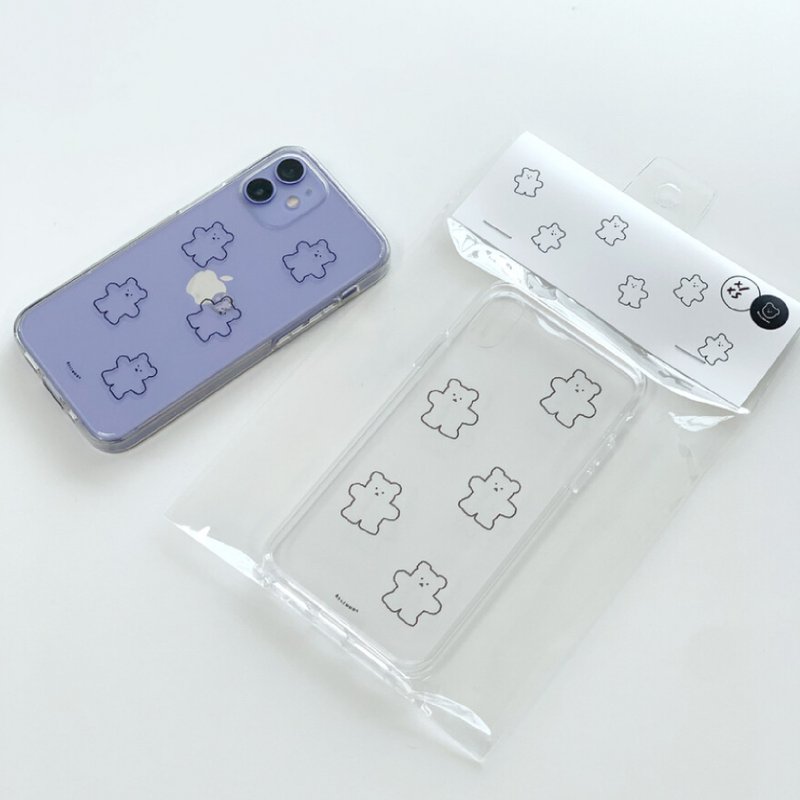 韓國文創 Chanibear Phone case -jellhard, black chanibear 舒适的使用和保护 - 手機殼/手機套 - 塑膠 
