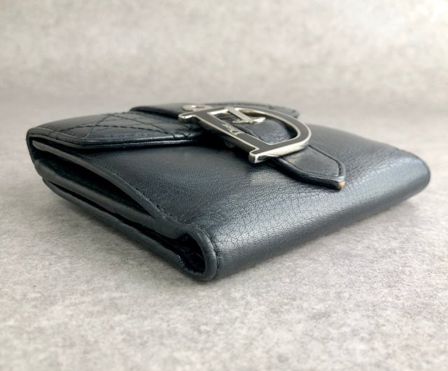 バッグ Dior wallet Christian Dior Black Patent Leather Cannage Lady Dior Zippy