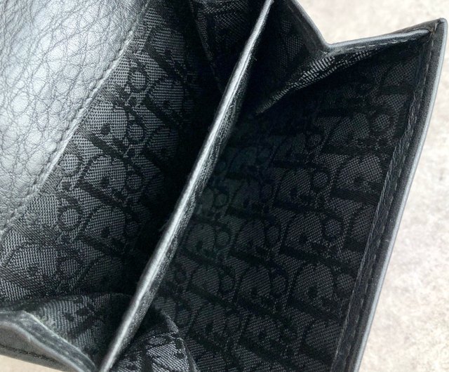 【美品】クリスチャンディオール オブリーク 3つ折りウォレット ブラック DIOR | 【日本限定】3つ折りウォレット ディオール オブリーク