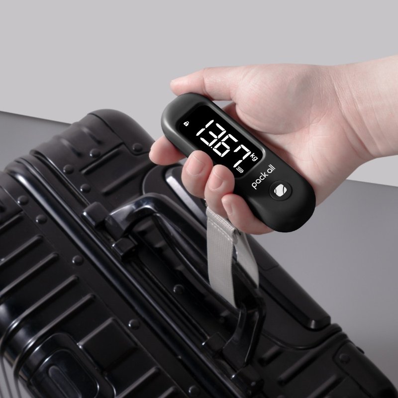 Pack All Portable Electronic Luggage Scale|50KG Large Capacity|Three Units - กระเป๋าเดินทาง/ผ้าคลุม - พลาสติก สีดำ