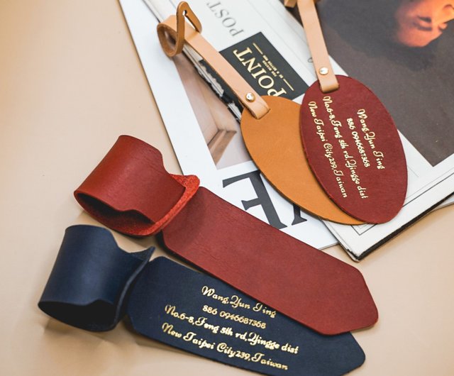 Genuine Leather Luggage Tags, Luggage Travel Tag Leather