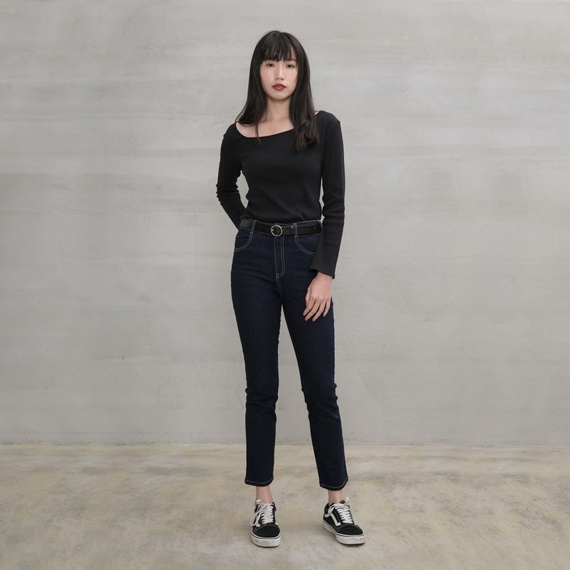 渾然自我中腰修身牛仔褲 Indie Soul Mid-Rise Skinny Jeans P156 - 女長褲 - 棉．麻 多色