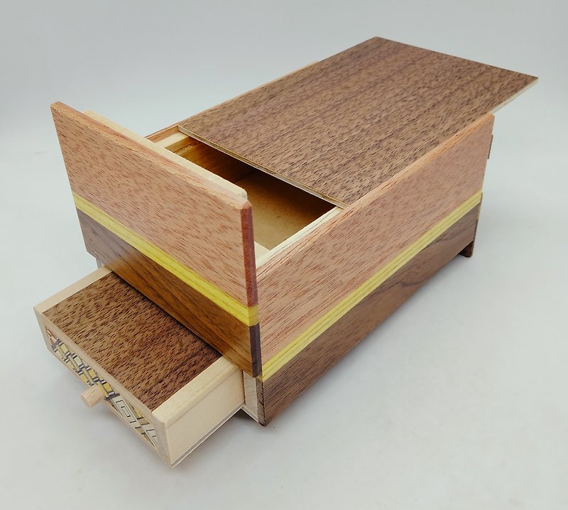 5 sun Drawer 10 steps Natural wood Japanese puzzle box Himitsu-bako Japan - Other - Wood 