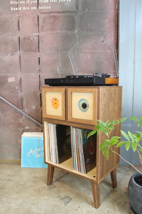 専用＊希少違い棚 小引き出し レコードチェスト キャビネット 昭和レトロ 当時物 レトロなレコード収納棚(小引き出し) - [Sold Out]過去の販売商品