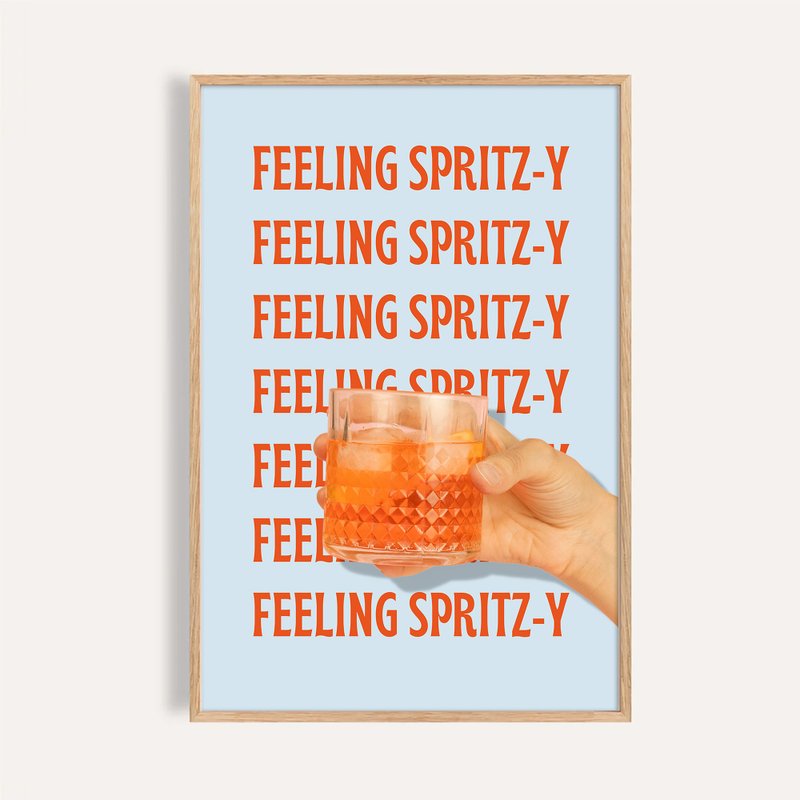 橙意微醺 Feeling Spritz-y / 調酒藝術掛畫 畫芯 早午餐海報 - 海報/掛畫/掛布 - 紙 