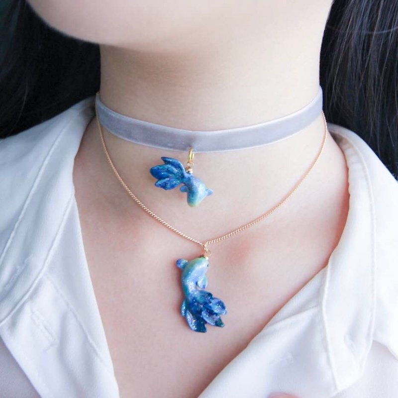 Pisces Necklace  Choke  Constellation - Chokers - Clay Blue