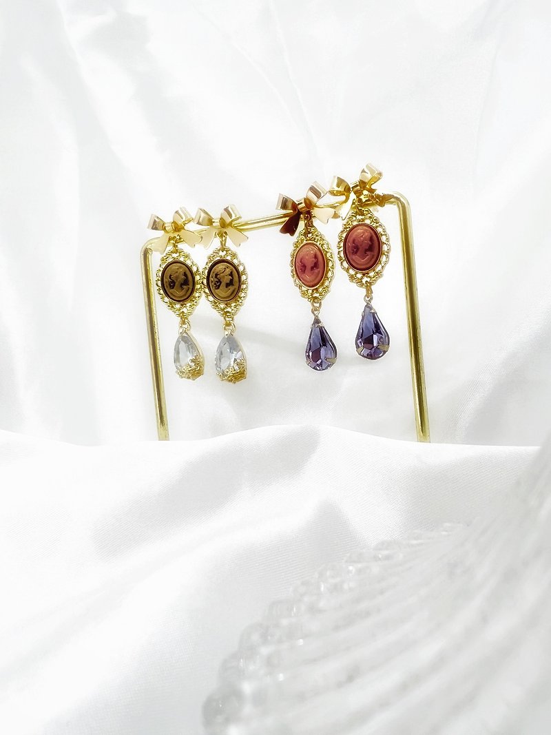 |Elegant Temperament| Palace Style - Earrings & Clip-ons - Other Metals Multicolor
