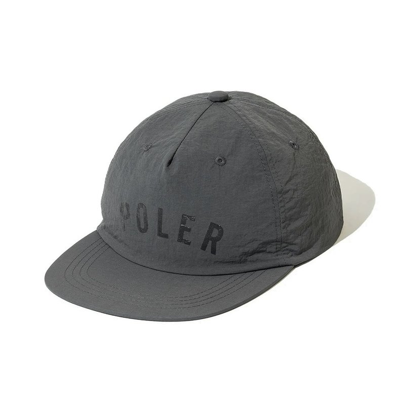 日本限定POLER STATE NYLON CAP 風格尼龍帽 / 炭灰 - 帽子 - 尼龍 灰色