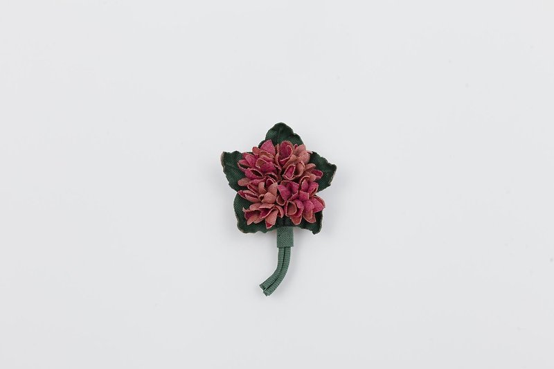 Plant retro brooch corsage bouquet hand-made cotton Linen fabric design - เข็มกลัด - ผ้าฝ้าย/ผ้าลินิน 