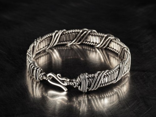 No.635 wire rope bangle：バングル シルバー ブレスレット
