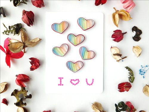 Hand made decorative cards-I love you