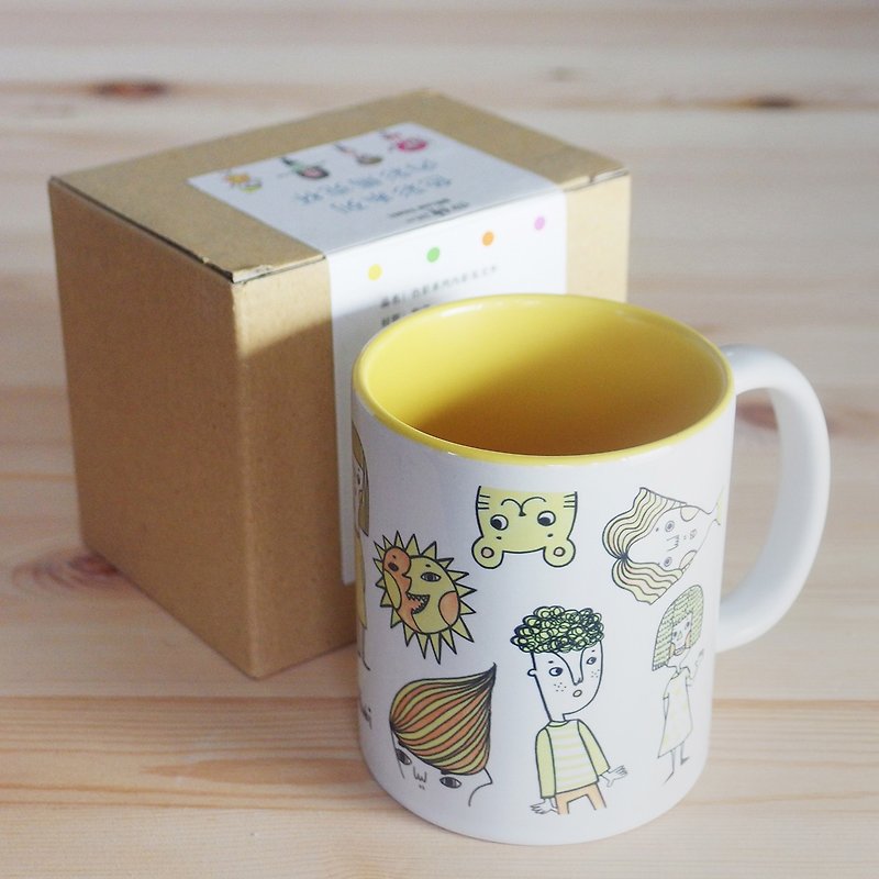 Yellow Sun Mug - แก้วมัค/แก้วกาแฟ - เครื่องลายคราม สีเหลือง