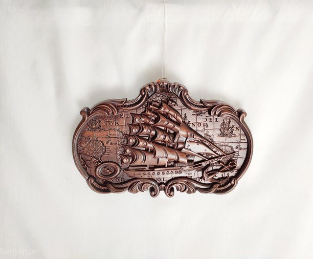 海賊船、木製船、船員の贈り物、彫刻工芸品木製 - ショップ AndyCarver