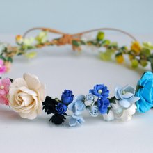 baby blue flower crown