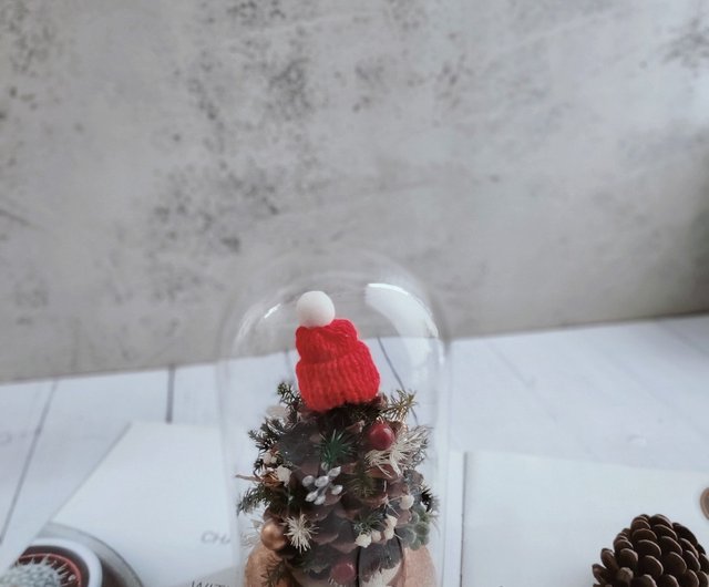 素材パック]-クリスマスDIY素材パック松ぼっくりツリーガラスカバー