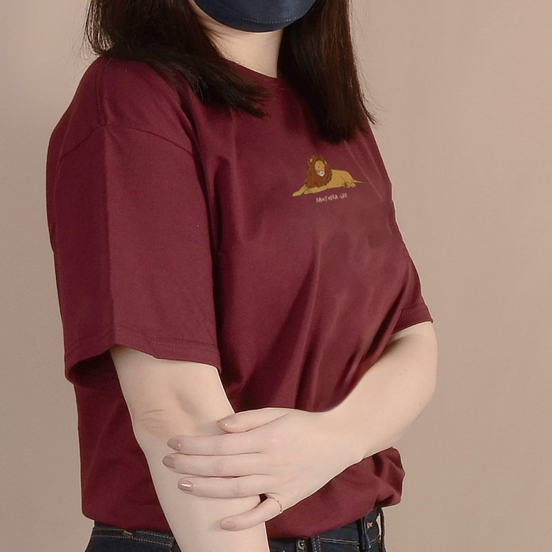 瀕危動物 T 恤－非洲獅 (含小孩130cm) - 女 T 恤 - 棉．麻 