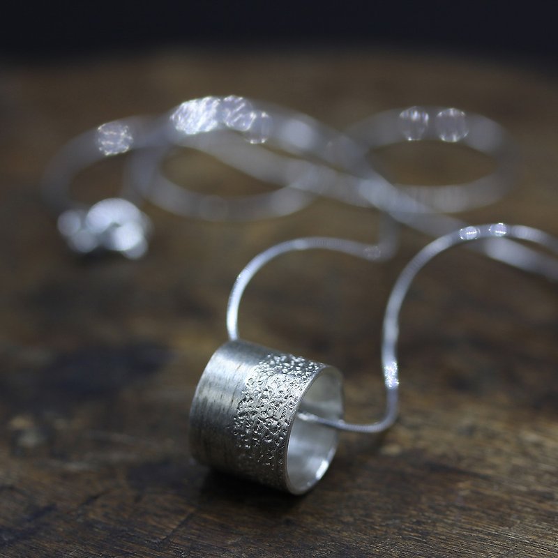 Handmade silver tube necklace (N0089) - 項鍊 - 銀 銀色