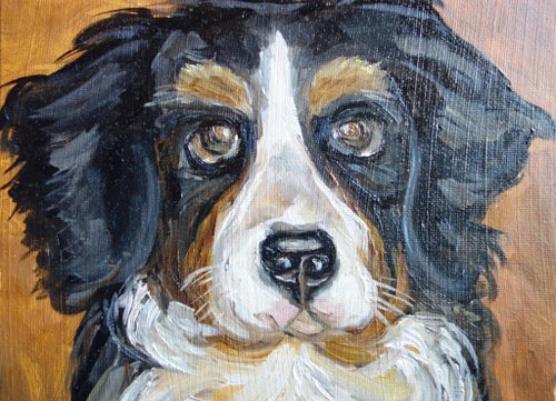 油絵 専用 ジャンプをする犬 油絵 専用 ジャンプをする犬