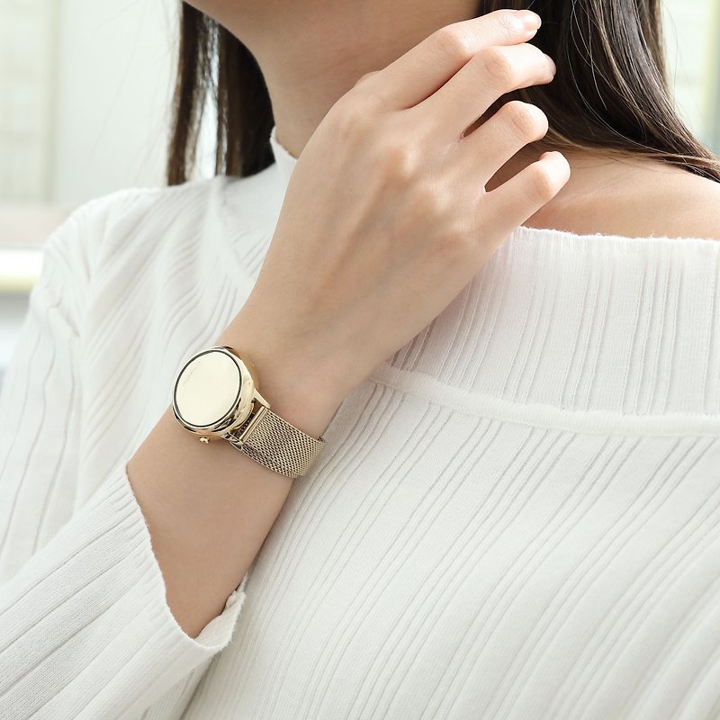 THE BUBBLE collection - LED Gold-Tone Stainless Steel Watch - Women's Watches - Stainless Steel Gold