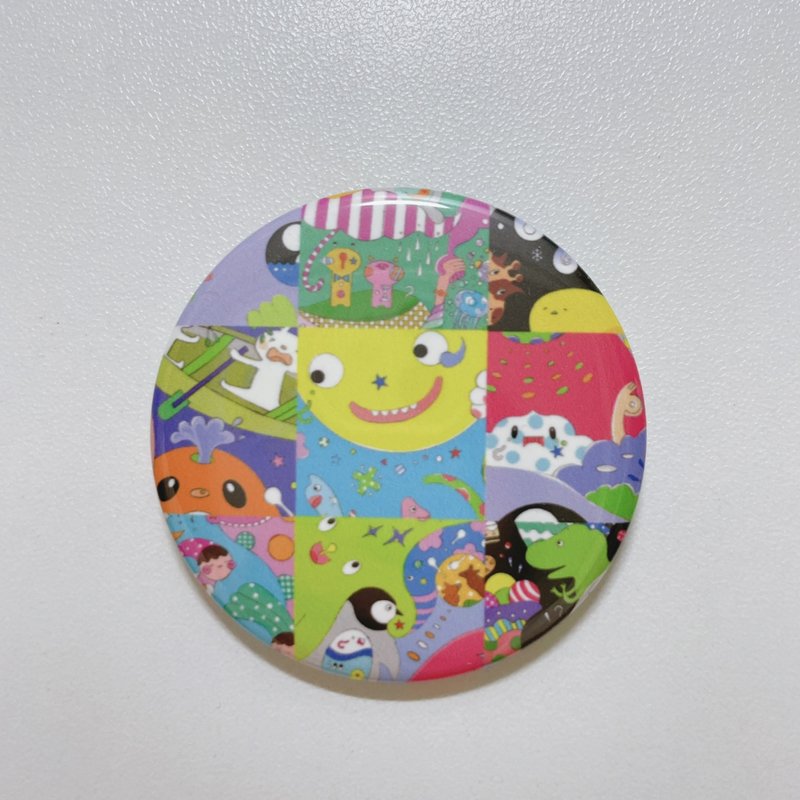 mimitofu's planet Big round badgeBest selection Moon - เข็มกลัด - สแตนเลส หลากหลายสี