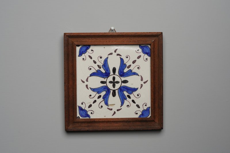 荷蘭手繪藍風鈴花瓷磚(T072) / 代爾夫特藍/台夫特/歐洲古董 - 海報/掛畫/掛布 - 陶 藍色