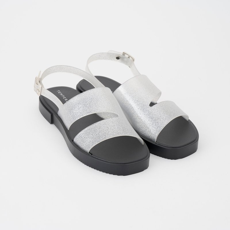 HOLS SPARKLE (SILVER)  PVC GLITTER SANDALS サンダル - 雨鞋/防水鞋 - 防水材質 銀色