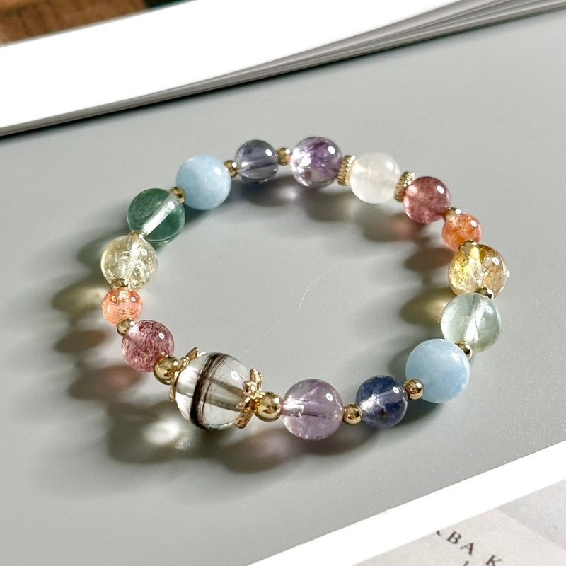 S50 Pet Souvenir Pet Accessories Pet Hair Bracelet Lanugo Hair Souvenir Lanugo Hair Bracelet - Bracelets - Semi-Precious Stones Pink