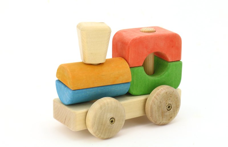 [Out of print and clear product] Chunmu Fairy Tale-Russian Building Blocks-Car Series: Tutya Train-Christmas Gift - ของเล่นเด็ก - ไม้ 