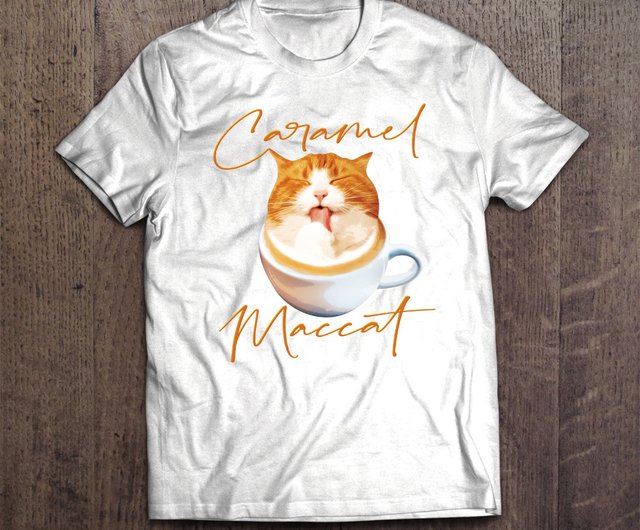 ねこダジャレtシャツ キャラメルマッキャット ショップ Message Tシャツ Pinkoi