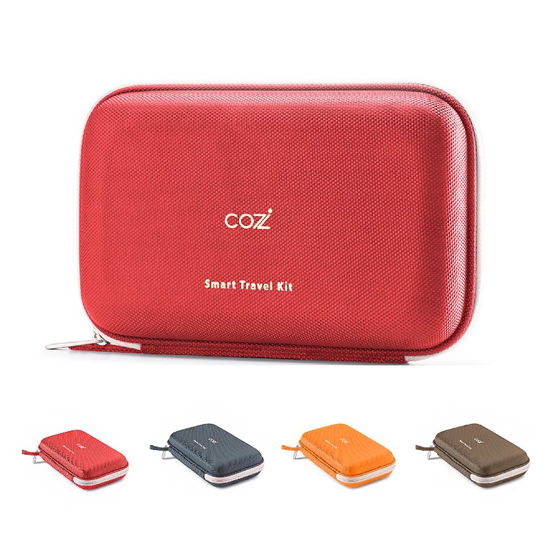 Smart Travel Kit magnetic accessory storage bag | storage for headphones/cables/mouse/charging - กระเป๋าเครื่องสำอาง - วัสดุอื่นๆ สีแดง