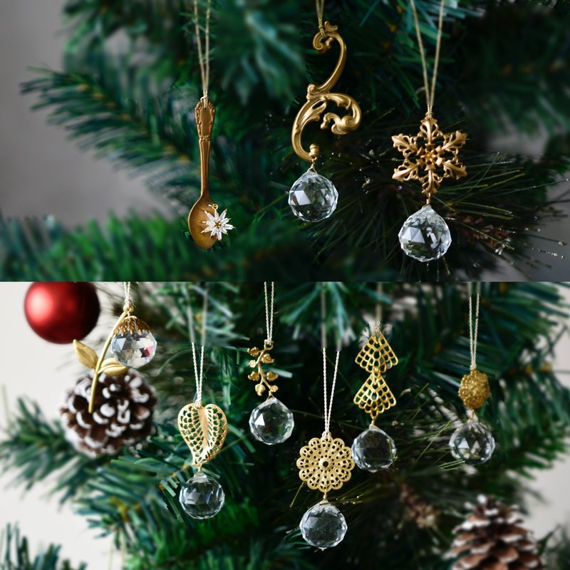 [Christmas Tree Ornaments] Vintage brass ornaments - 2 - อื่นๆ - ทองแดงทองเหลือง สีทอง