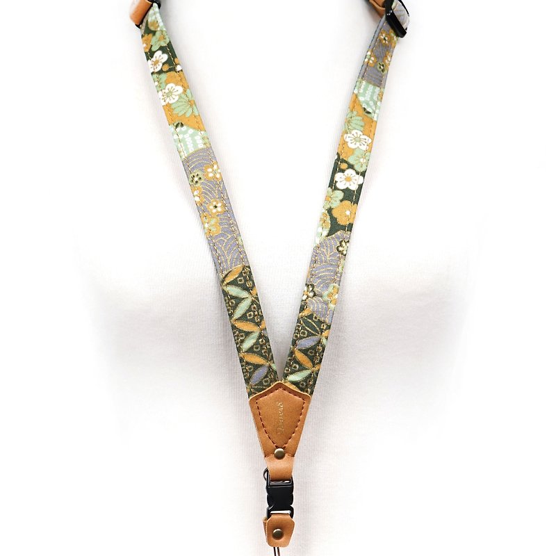 Phone strap neck hanging type - Japanese and Mei Mei - Lanyards & Straps - Cotton & Hemp Green