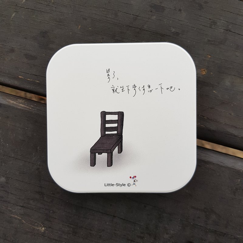 吸水杯墊-板凳 - 杯墊 - 陶 白色
