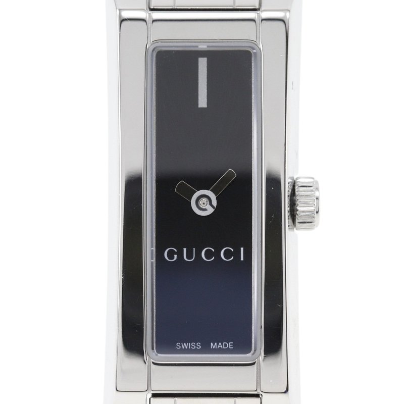【日本直送】グッチ GUCCI 腕時計 110 SS クオーツ アナログ表示 黒文字盤 レディース【中古】 - 女錶 - 不鏽鋼 黑色