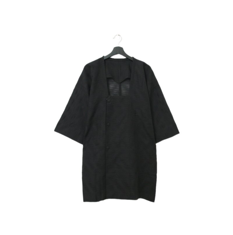 Back to Green-日本透膚羽織  道行 線條 tf-28/vintage kimono - 女大衣/外套 - 棉．麻 