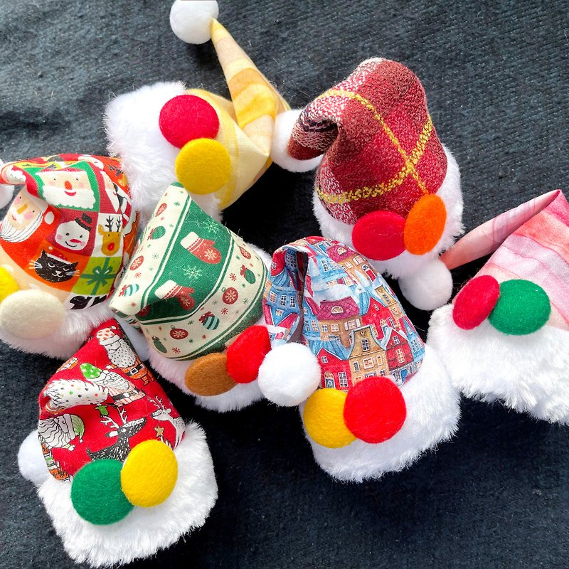 (Handmade, Snap Hair Clip) Little Santa/ Xmas/ Christmas Hat, II - เครื่องประดับผม - วัสดุอื่นๆ หลากหลายสี